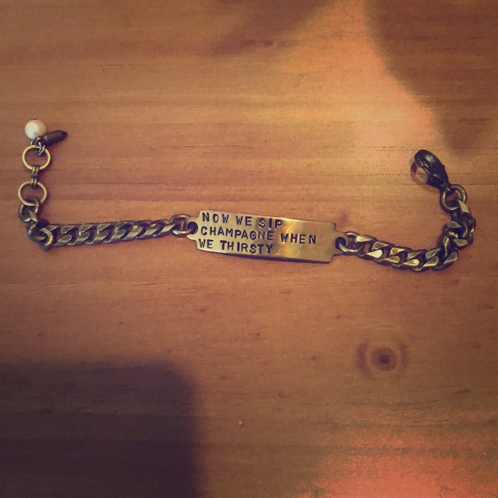 Biggie inspired brushed gold bracelet